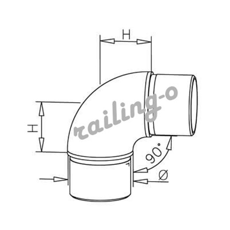 ROUND  90 DEGREE CURVED ELBOW