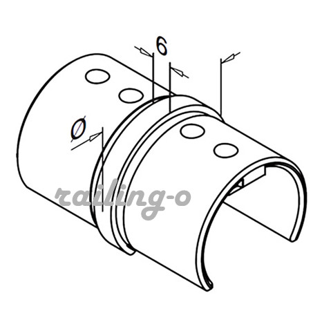 ROUND GROOVE TUBE 180 DEGREE CONNECTOR