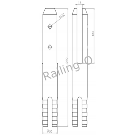 FRICTION SPIGOT BALUSTRADE ROUND CORE DRILLED