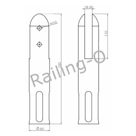 FRICTION SPIGOT BALUSTRADE ROUND CORE DRILLED