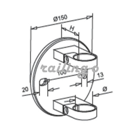 Round wall bracket