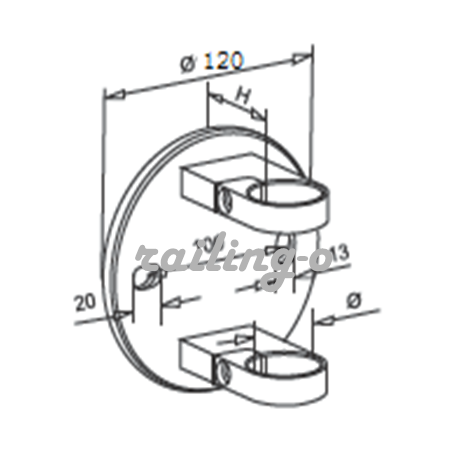 Round wall bracket