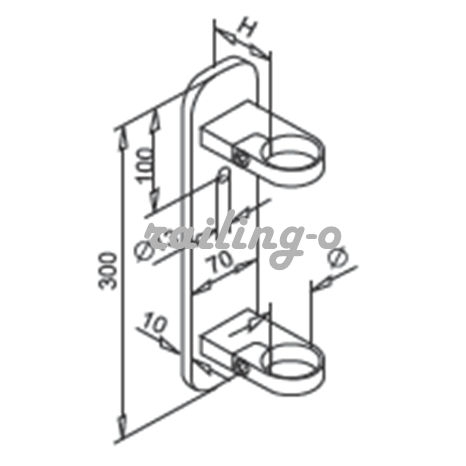 Balustrade wall mount bracket