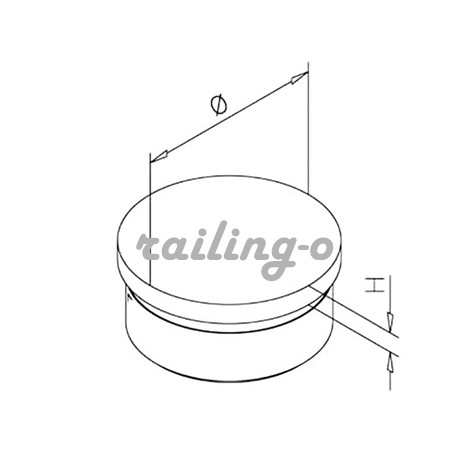 ROUND TUBE FLAT END CAP