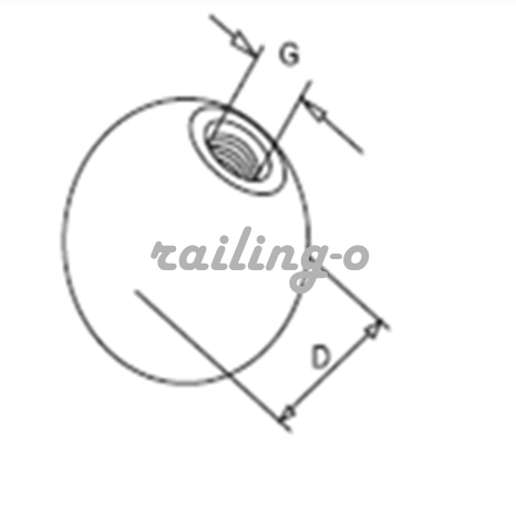 Threaded hollow ball