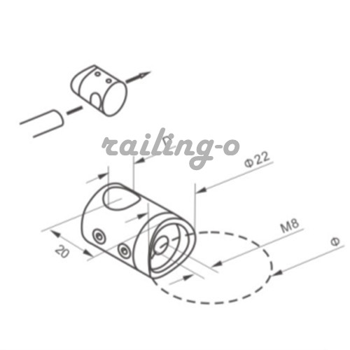 Cross bar holder with through hole