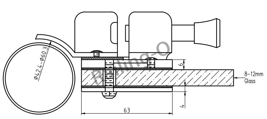 LATCH ASSEMBLY ROUND POST SIDE PULL LATCH