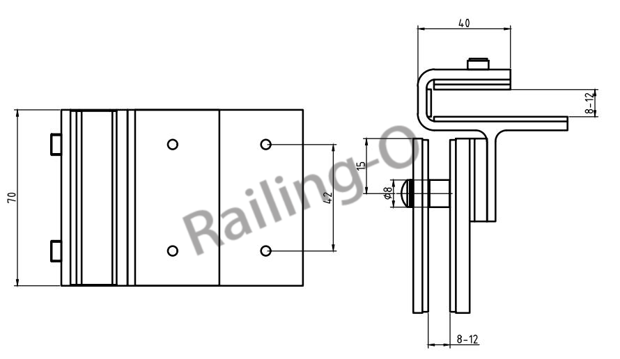 LATCH ASSEMBLY GLASS TO GLASS OUT SIDE