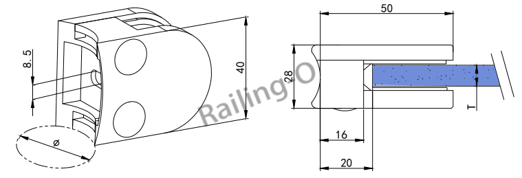 Small D 50x40x28mm Type