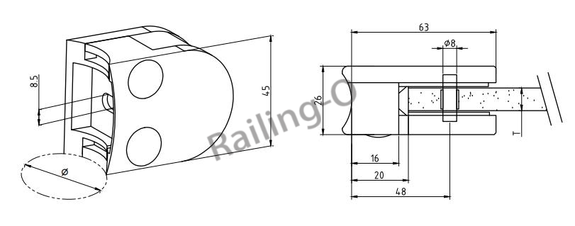 Middle D 63x45x26mm Type With Plate