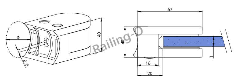 Large D 67x50x40mm Type With Plate