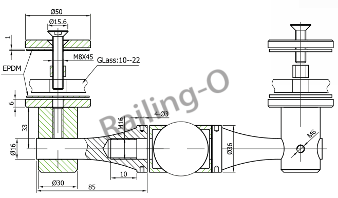 Double Glass Bracket