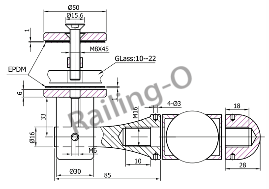 Single Glass Bracket