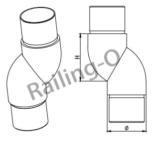 Flexible connector for stainless round handrail