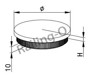 Easy hit tube end cap arched---Hollow