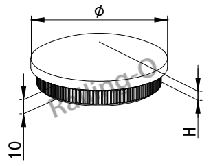 Easy hit tube end cap flat---hollow