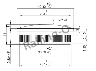 Easy hit tube end cap arched---soild