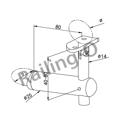 Adjustable Wall Glass Bracket