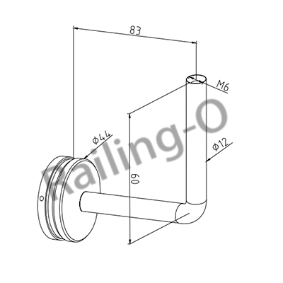 Adjustable handrail glass bracket