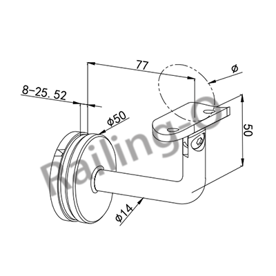 Adjustable Wall Glass Bracket