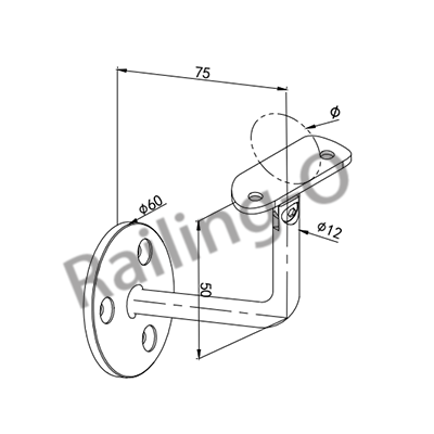 Adjustable Wall Glass Bracket