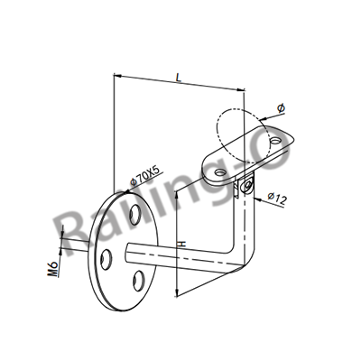 Wall Mounted Adjustable Handrail Bracket