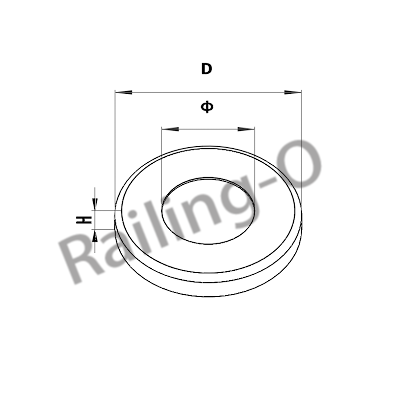 Stainless Steel 316 Grade Base Cover for Railing Post