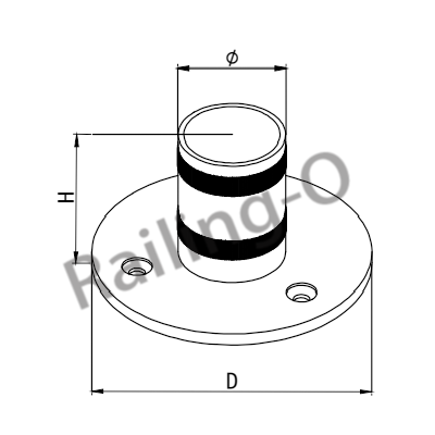 Base Plate Round  Post Flange