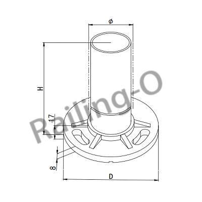 Stainless Pipe Fitting 10mm Steel Base Plate