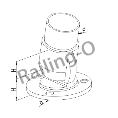 ARTICULATED WALL PLATE FOR MODULAR HANDRAILS