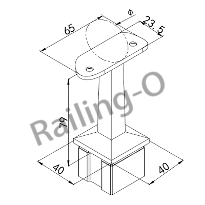 Square Handrail Support