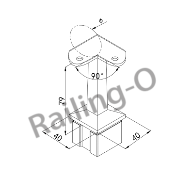 Square Handrail Support