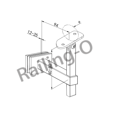 Square Handrail Support