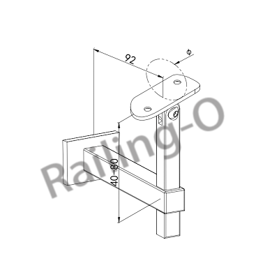 Square Handrail Support