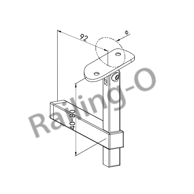 Square Handrail Support