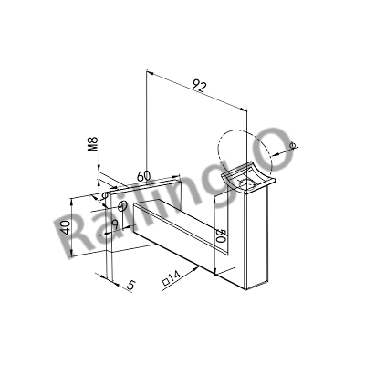 Square Handrail Support