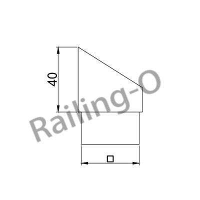 Square End Cap for Balustrade