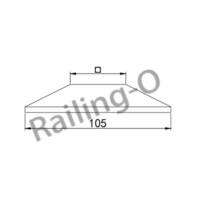 Square tube cover cap