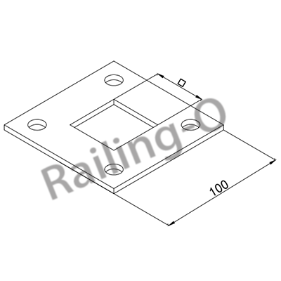 Square base plate for stainless tube