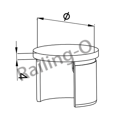 ROUND SLOTTED TUBE FLAT END CAP