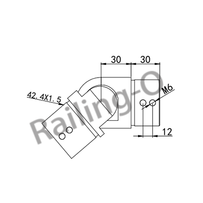 ROUND GROOVE TUBE ADJUSTABLE CONNECTOR