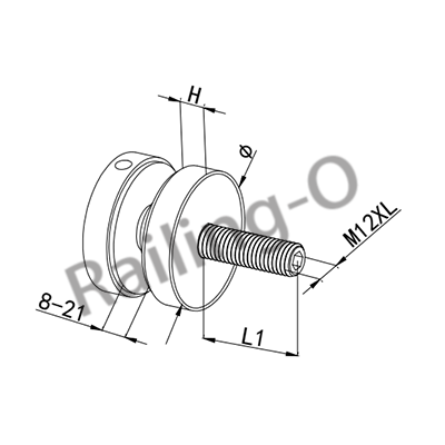 50MM OD Glass-Wall Holder-2