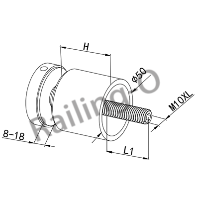 50MM OD Glass-Wall strengthen Holder-2