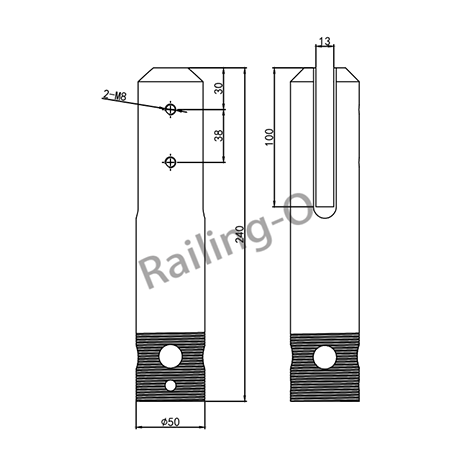 FRICTION SPIGOT BALUSTRADE ROUND CORE DRILLED