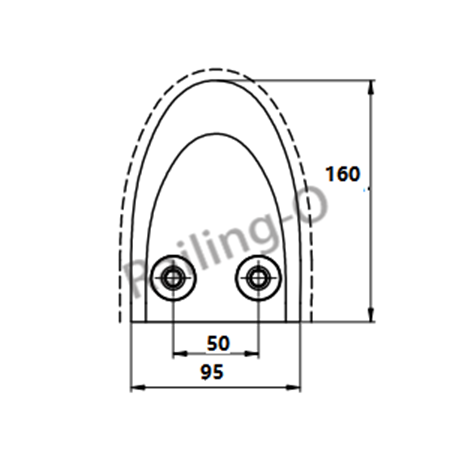 BALUSTRADE SPIGOT OVAL  CORE DRILLED  160MM