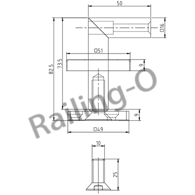 Wall Glass Bracket