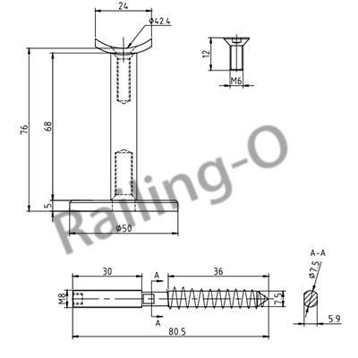 Wall Glass Bracket