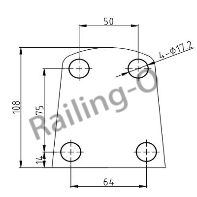 BALUSTRADE SPIGOT OVAL  CORE DRILLED  175MM