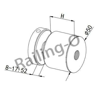 50MM OD Glass-Wall strengthen Holder