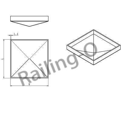 Square tube cover cap